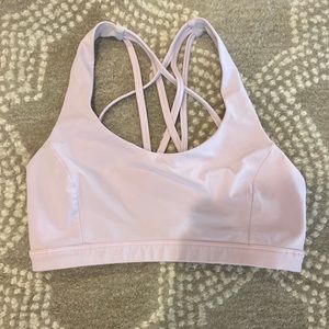 Light pink Lululemon sports bra